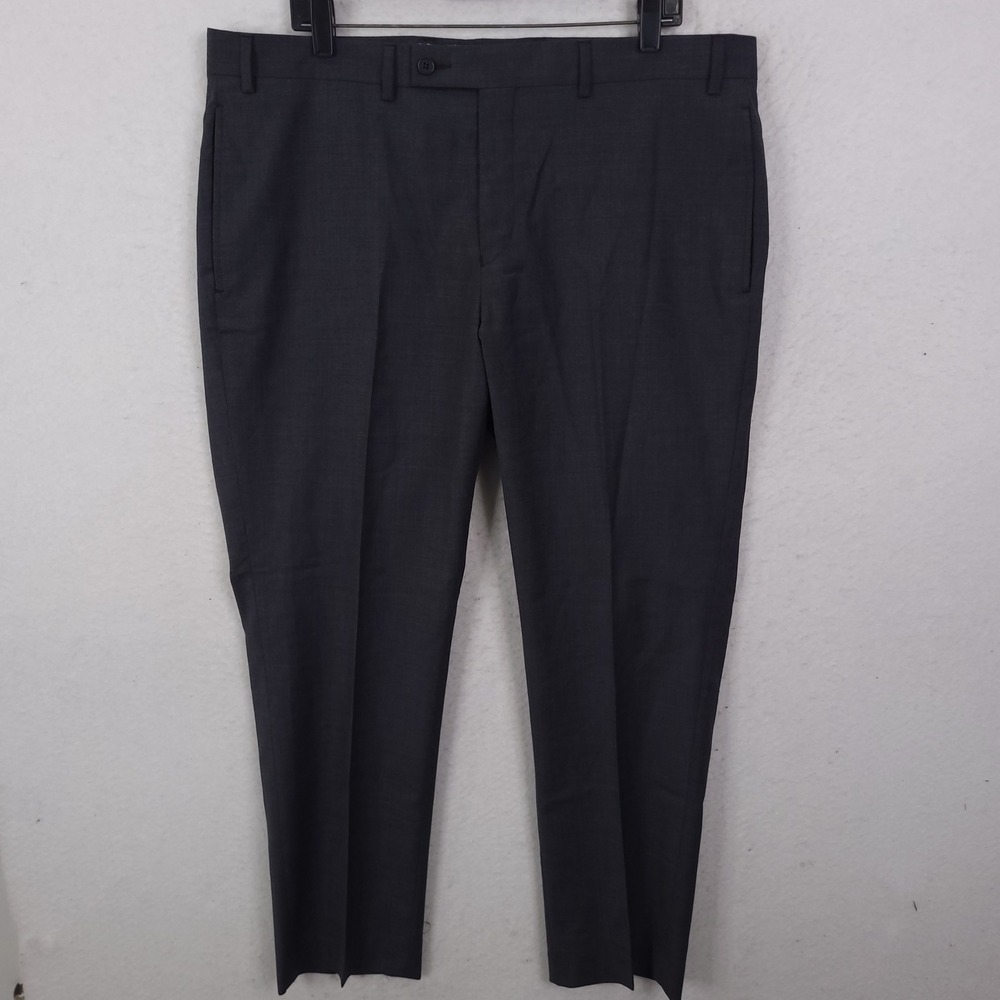 Lauren Ralph Lauren Dress Pants Mens 38x30 Grey High Performance Wool Trousers